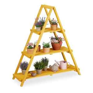 Support à plantes en bois MDF à plusieurs niveaux, étagères pour plantes d'intérieur et d'extérieur, présentoir pour pots de fleurs, décoration moderne pour la maison - Product Image 4