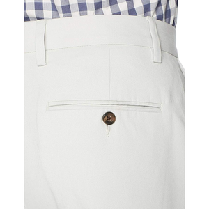 <b>Men's</b> <b>White</b> Straight Fit Cotton <b>Trousers</b> Mid Waist Button Fly Smart Casual Summer Style Anti-Wrinkle Oxford Fabric - Product Image 5
