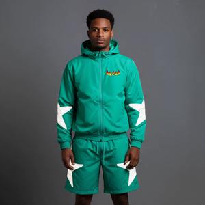 Conjunto Cortavientos Reversible de Marca Privada XL, Sudadera con Capucha y Pantalones Cortos de Felpa Francesa, Ligero, con Estampado Acid Wash, Ropa Urbana para Entrenamiento de Verano - Product Image 1