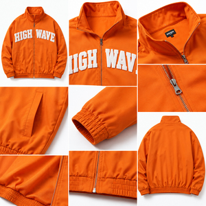 Customized Front Chenille Embroidery <b>Track</b> <b>Jacket</b> Side Pockets Turtleneck Collar High Quality French Terry Spring Training - Product Image 6