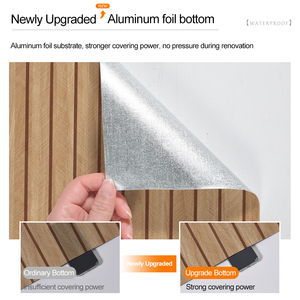 Nhật Bản phong cách gỗ đá đen vỏ và dính hình nền, thực tế gỗ Kết cấu lưới tường Sticker cho TV nền - Product Image 6