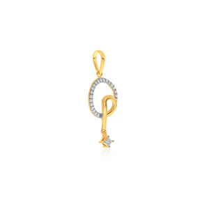 Pendentif circulaire élégant plaqué or avec design à boucles entrelacées et accentuation en forme de goutte pour bijoux de mode féminins - Product Image 2