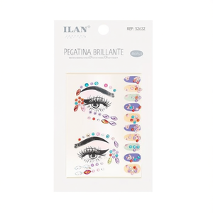 ILAN Adesivi glitterati per viso, occhi e unghie con strass 32632 - Product Image 1