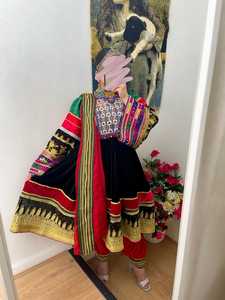Premium Girls Ethnic Afghan Festival Chiffon <b>Dress</b> Handcrafted Embroidery Long Sleeves for <b>Weddings</b> Cultural Afghan Kuchi <b>Dress</b> - Product Image 4