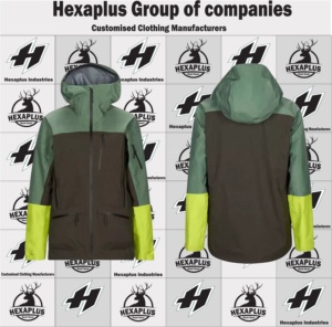Chaqueta de Esquí para Hombre, Impermeable, de Nailon, con Cierre, Acolchada, Cortavientos, Transpirable, de Secado Rápido, con Capucha, para Exteriores, con Logotipo Personalizado, Servicio OEM - Product Image 5