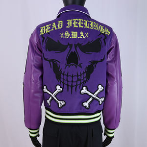 Veste d'hiver tendance Byron Collar, nouveau design patchwork streetwear, best-seller, personnalisable, broderie chenille, veste varsity - Product Image 2