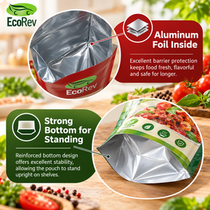Food grade stand up pouch Digital printed laminated bag BOPP <b>heat</b> seal pouch Ecofriendly sauce packaging - Product Image 2