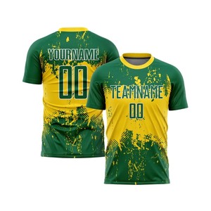 เสื้อฟุตบอลแบบซับลิเมชั่นสั่งทำพิเศษ สีดำ-เขียวอมฟ้า สำหรับผู้ชาย พร้อมชื่อทีมและหมายเลข ระบายเหงื่อได้ดี แขนสั้น คอกลม เสื้อผ้าสำหรับผู้ใหญ่ - Product Image 6