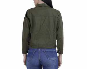 Women Loose Fit Denim Jacket Casual Streetwear Fashion Outerwear Custom Logo Blue Jean Jacket Supplier - Product Image 2