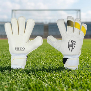 Premium Quality Custom Design White Goalkeeper Gloves With 4mm German Latex Negative Cut Latex Strap - Product Image 2