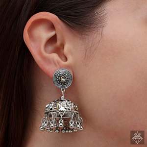 PRAO Royal Rhapsody Kundan Ghungroo Jhumki Pendientes de gota de moda - Product Image 4