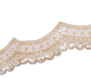 Premium Eco-Friendly Fancy Embroidered Lace Fabric Floral Guipure Bridal Lace Trim <b>Wedding</b> Dress Couture Garment Fashion Sewing - Product Image 4