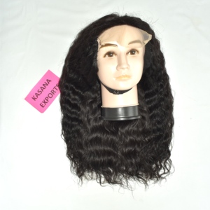 Perruque en cheveux indiens Remy à cuticules alignées, pleine densité, avec ligne de cheveux naturelle épaisse, pré-épilée, cheveux de bébé, respirante, à clipser - Product Image 2