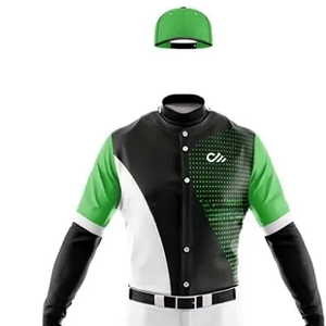 ราคาสมเหตุสมผล คุณภาพดีที่สุด ชุดยูนิฟอร์มเบสบอลขายส่ง พิมพ์โลโก้ตามสั่ง สีพื้น ระบายอากาศได้ดี โพลีเอสเตอร์ 100% - Product Image 4