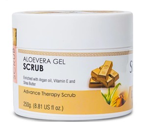 Crème éclaircissante et illuminatrice pour le visage Silkberry Professional Gold Leaf Aloe Vera, gommage à base de feuilles d'aloe vera, 250g |   Convient à tous les types de peau - Product Image 2