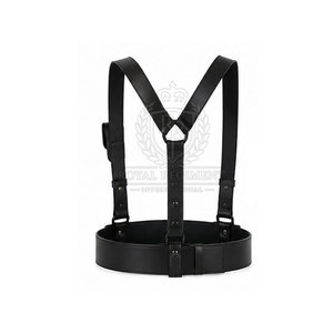 Ceinture Sam Browne en cuir personnalisée avec sangle de taille réglable, style classique et finition lisse pour un usage spécial - Product Image 6
