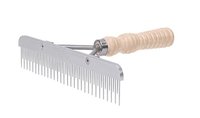 Râteau de toilettage vétérinaire réutilisable en acier inoxydable pour chevaux, peigne à dents longues, brosse de toilettage, brosse à poils, grattoir à sueur