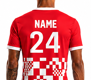Ensemble d'uniformes de football personnalisés avec impression de lettres d'équipe, service OEM en gros, maillot à transfert thermique, technique de découpe automatisée, 100% - Product Image 6