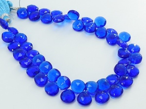 Perles en cristal de kyanite bleue facettées en forme de cœur et de goutte d'eau, 8 mm, 8 pouces, perles en verre soufflé pour la fabrication de bijoux et boucles d'oreilles, vente en gros - Product Image 5