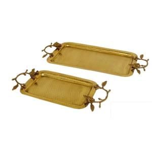 Nueva Bandeja de Servicio Metálica de Lujo en Tonos Cálidos, Soporta Tazones Pesados de Forma Segura, Ecológica y Duradera para Bodas - Product Image 4