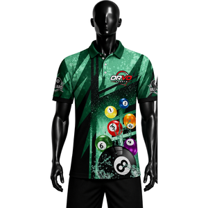 ORVO SPORTS Camiseta de Bolos Casual para Hombre, Manga Corta, Impresión por Sublimación, Secado Rápido, Transpirable, 100% Poliéster, 200g, Negra, Estilo Americano - Product Image 3