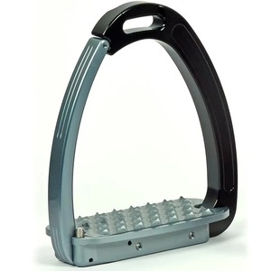 Estribos de aluminio con marco rojo y almohadilla de goma negra para equitación, estribos para montar a caballo, estribos con almohadilla de goma negra - Product Image 4