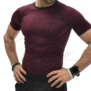 Pakistan Manufacturer TELLUS APPAREL Spandex/Nylon <b>Compression</b> <b>Shirts</b> Quick Dry Breathable Short Sleeve Unisex Top Selling - Product Image 3