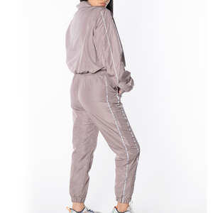 Custom Logo High Quality Winter Windbreaker <b>Tracksuits</b> Set Lightweight Women's Breathable 100% Nylon Running Jacket Pant Set - Product Image 4