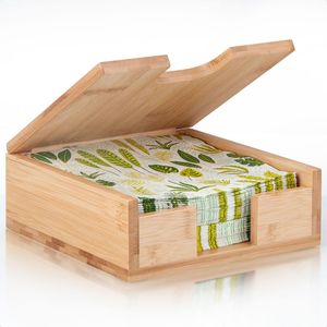Boîte à mouchoirs en bois finement travaillée, élégante boîte à serviettes pour la table à manger, la salle de bain, la décoration du comptoir. - Product Image 1