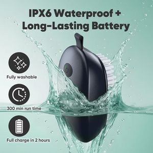 Cepillo Eléctrico para Limpieza de Frutas y Verduras Sonic, 8,000 Vibraciones/Min, Impermeable, 3 Modos, Grado Alimenticio - Product Image 2