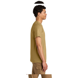 เสื้อยืดคอตตอนสีชมพูสำหรับผู้ชาย แขนสั้น คอกลม ทรงปกติ เสื้อยืดพรีเมียมสำหรับทุกเพศ สั่งทำจำนวนมาก ผ้าฝ้าย 100% - Product Image 3