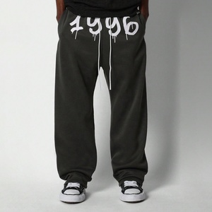 กางเกงวอร์มผ้าฟลีซกันยับไม่ยับกางเกงวอร์มทรงหลวมกางเกงวอร์มสำหรับผู้ชายกางเกงวอร์มพิมพ์ลายสกรีนโลโก้ตามสั่ง - Product Image 2