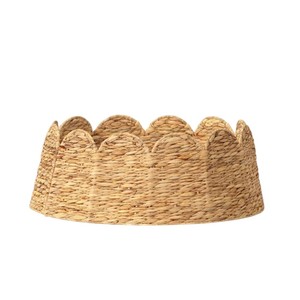 Decorative Woven <b>Christmas</b> <b>Tree</b> Collar Natural water hyacinth <b>Tree</b> <b>Base</b> Cover Basket <b>for</b> Holiday Decorations - Product Image 3