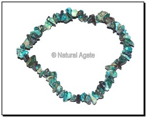 Achetez des bracelets tendance en copeaux d'opale verte pour hommes et femmes - Product Image 6