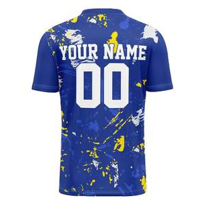 เสื้อฟุตบอลเปล่าแบบกำหนดเองสำหรับผู้ชาย ชุดทีมฟุตบอล ไซส์พลัส เสื้อฟุตบอลแท้ รุ่นนักเตะ ผ้าถักแบบพิเศษ - Product Image 2