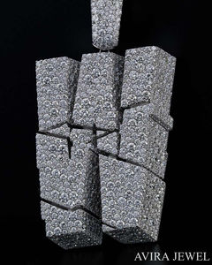 จี้ห้อยคอฮิปฮอปเงินแท้ 925 ประดับเพชรโมอิสซาไนต์แบบหมุนได้ รูปดาว ชุบทองคำเหลือง สำหรับทุกเพศ - Product Image 6