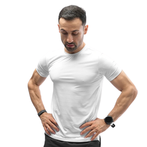 Men's Custom <b>White</b> Athletic Performance <b>T</b>-<b>Shirt</b> Lightweight Breathable Stretch Quick Dry Training Gym Sports Tee OEM Activewear - Product Image 1