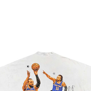 <b>Men's</b> Oversized Short Sleeve T-Shirt with Basketball Player Print and Trophy Design Formal <b>Turtleneck</b> Jersey Fit 100% Cotton - Product Image 4