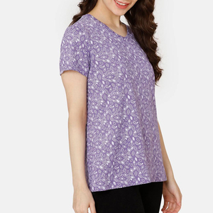 100% Polyester Feel Sublimation Printing Canvas Soft Fabric Casual Summer Women's Custom Logo Quick Dry Breathable - Product Image 4