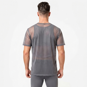 เสื้อยืด See High Street ป้องกันรังสียูวี ระบายอากาศได้ดี แขนสั้น ทรงโอเวอร์ไซส์ ผู้ชาย สวมใส่สบาย น้ำหนักเบา ผ้าตาข่ายบางเบา โพลีเอสเตอร์ 100% - Product Image 2