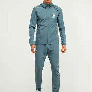 ชุดเซ็ตเสื้อแจ็คเก็ตมีฮู้ดกันลมแบบสวมใส่สบายและกางเกงขายาวทรงสปอร์ตแฟชั่นใหม่คุณภาพสูงสำหรับผู้ชาย - Product Image 1