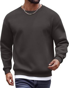 Sudadera de Cuello Redondo Personalizada con el Mejor Diseño para Hombre, Estilo Urbano, 100% Algodón, Oversize, Hombros Caídos, Sudadera de Moda - Product Image 2