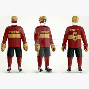 Maillots de hockey sur glace personnalisés en gros pour adultes, haute qualité, 100% polyester, couleur personnalisée - Product Image 3