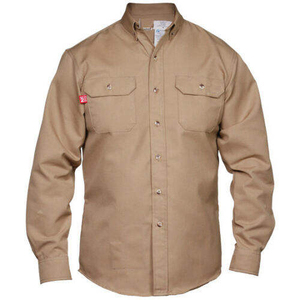 Custom Logo 7oz Soft <b>Flame</b> Resistant Work <b>Shirts</b> Long Sleeve Industrial Work Uniform for Protection Customizable Logo - Product Image 1