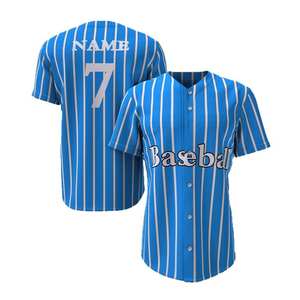 Maillots de baseball respirants personnalisés de qualité supérieure, imprimés par sublimation, grandes tailles, vente en gros, uniformes pour hommes 100% polyester - Product Image 1
