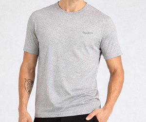 T-shirt en coton uni pour homme, coupe classique, léger, col rond, basique, personnalisable pour impression sur mesure, vente en gros OEM. - Product Image 2
