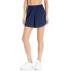 Shorts tricotés pour femmes, taille mi-haute, couleur unie, avec poches, fermeture à cordon, coupe décontractée, respirants, pour l'entraînement - Product Image 4