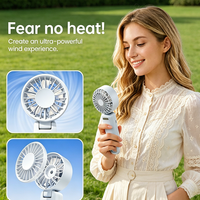 Nouveau mini ventilateur sans pales rechargeable - Pliable, portable, avec moteur sans balais USB-C, 4 vitesses, alimenté par batterie pour usage extérieur