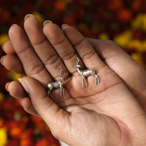 Pendientes de Plata Meera Jaipur Hiran Fashion - Product Image 1