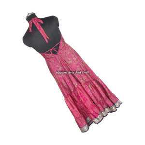 Sari / Saree / Shari, Ropa India y Pakistaní, Estilo Hippie Bohemio, Largo, Único, Fresco, Maxi, Vestido Sari Vintage Indio - Product Image 5
